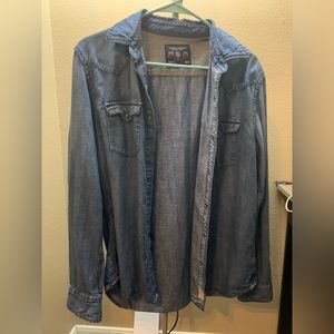 American Eagle long sleeve jean shirt